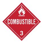 Class 3 - Combustible Liquid Worded Placard